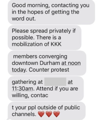 [screenshot of screenshotted text message]